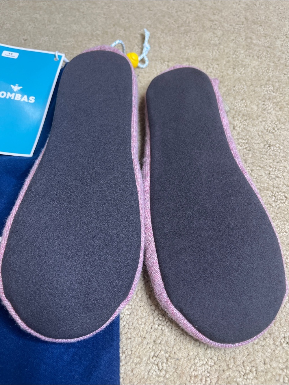 NWT Bombas Lavender-Pink Wool Blend Cozy Slipper Socks size 5-6 - Picture 3 of 5
